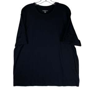 Croft & Barrow Textured Shirt Mens XXL Easy Care Black Minimalist Classic Casual